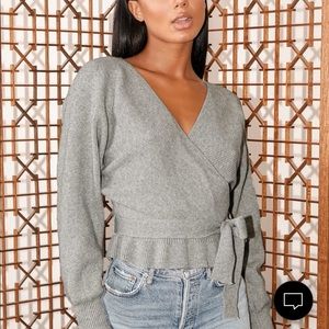 NWT lulus faux wrap sweater